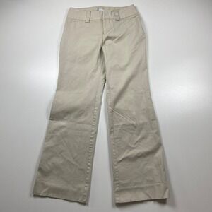 Gap Stretch Khaki Trousers 4 Regular Beige Bootcut Chino Modern Classic Pants